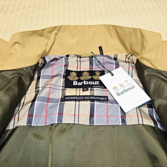 BARBOUR Korbel Waterproof Jacket in Amber Green - Picture 10 of 11